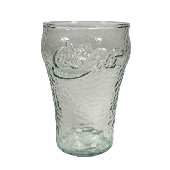 Vintage Coca-Cola Green Glasses 4 Inch Pebbled Drinking Juice Glasses Set of 4 - Picture 6 of 10